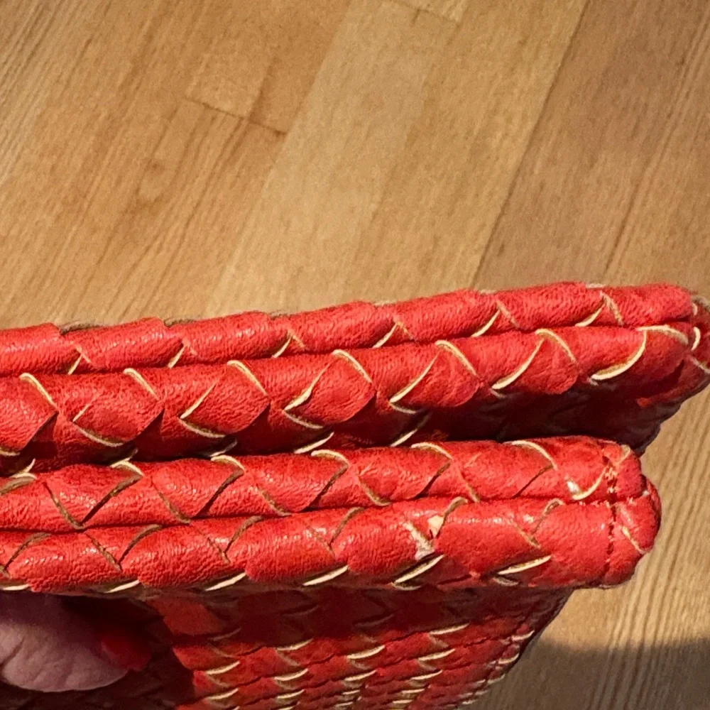 Urban Expressions Vibrant Red Woven Clutch